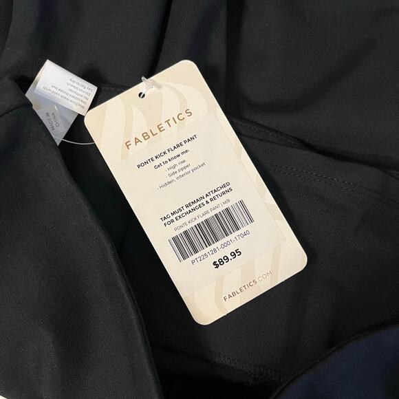 Fabletics High Rise Pointe Kick Flare Pant in Black Size Medium - Picture 6 of 8